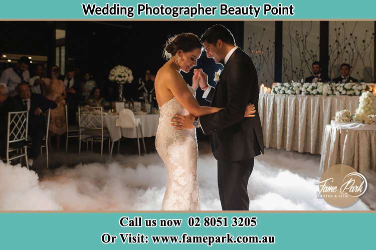 Photo of the Bride and the Groom dancing Beauty Point NSW 2088