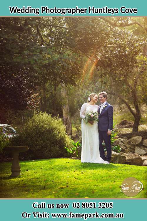 Photo of the Bride and the Groom at the yard Huntleys Cove NSW 2111