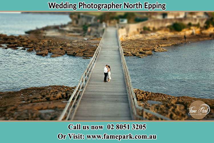 Photo of the Groom and the Bride at the bridge North Epping NSW 2121