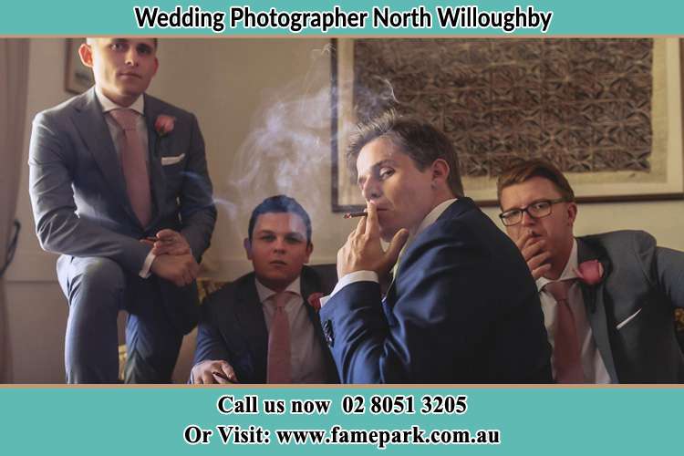 Photo of the Groom and the groomsmen North Willoughby NSW 2068